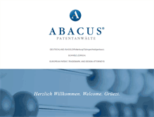 Tablet Screenshot of abacus-patent.com